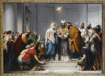Los Desposorios de la Virgen. Estudio para la composición de la iglesia de Notre-Dame-de-Lorette, hacia 1833 (óleo sobre lienzo).