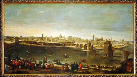 Vista de la ciudad de Zaragoza (pintura sobre lienzo)