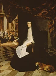Retrato de la Reina Mariana de España (n.1631) de luto