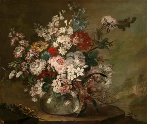 Bodegón con flores en un jarrón, c.1780-1790