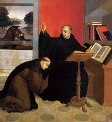 San Benito de Nursia bendiciendo a San Mauricio