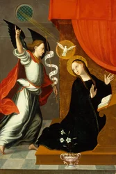 La Anunciación (óleo sobre tabla)