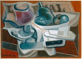 Cuenco y vaso (pintura sobre lienzo)