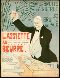 Portada de "The Butter Plate", número 392, Satírico en Colores