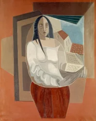 La mujer con el libro