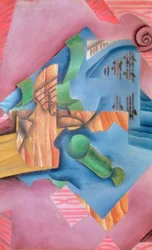Violín y vaso (Naturaleza muerta)