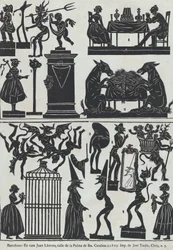Lámina 11 de figuras para títeres de sombras chinos, 1859