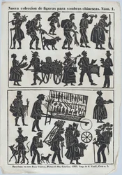 Lámina 1 de figuras para títeres de sombras chinos, 1859