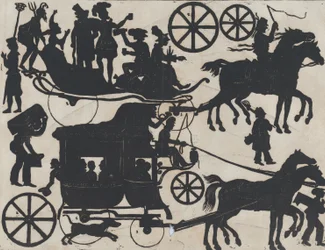 Lámina 5 de figuras para títeres de sombras chinos, ca. 1850-70.