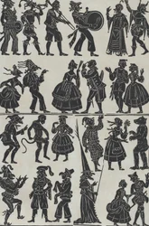 Lámina 7 de figuras para títeres de sombras chinos, 1859