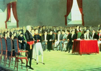Firma del Acta de Independencia el 5 de julio de 1811 (óleo sobre lienzo)