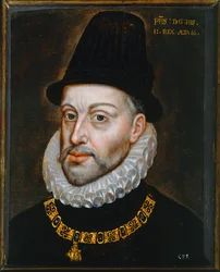 Felipe II, Rey de España, a los 66 años