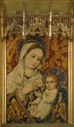 Virgen amamantando al niño