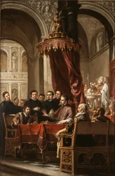 La conversión y el bautismo de San Agustín por San Ambrosio