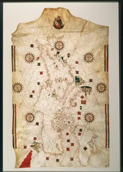 Copia del siglo XIX del planisferio náutico de Juan de la Cosa