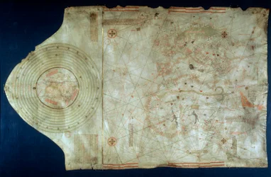 Carta marina de Juan de la Cosa (1460-1510), cartógrafo compañero del navegante Cristóbal Colón (1451-1506)