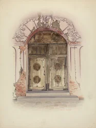 Puerta y pintura mural