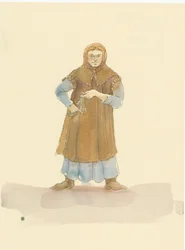 Un mayordomo medieval, responsable de administrar la casa y la finca de un señor, 2004