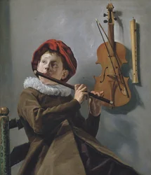 Niño tocando la flauta