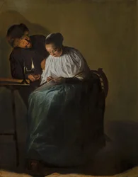 Hombre ofreciendo dinero a una joven, 1631