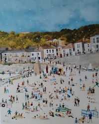 Mousehole Beach, 2018 (gouache sobre papel)