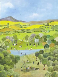 Picnics dominicales, 2009 (Gouache sobre papel)