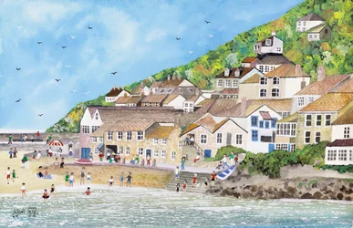 Nadando desde el muelle, 2009 (Gouache sobre papel)