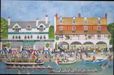 The Riverside at Walton, 2010 (Gouache sobre papel)