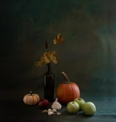Naturaleza muerta de la cosecha de otoño
