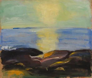 El sol que sale sobre el mar