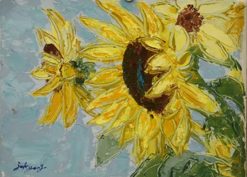 Girasoles de color amarillo brillante