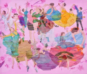Baile de ballet lleno de colorido
