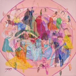 Movimiento de baile colorido