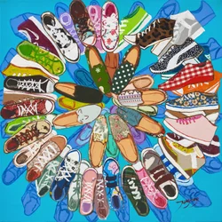 Colección de zapatos de colores