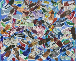 Colección de zapatos de colores