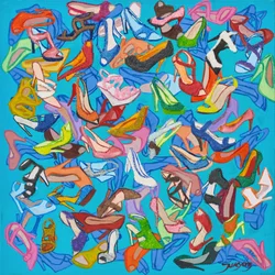Colección de zapatos de colores