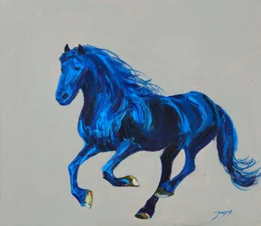 Galope azul dinámico