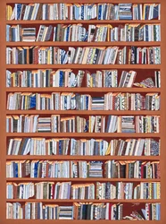 Lomos de libros eclécticos