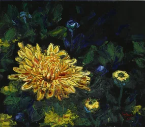 Flor de crisantemo dorado