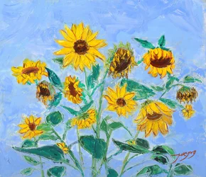 Girasoles dorados