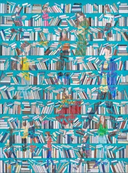 Lectores en las estanterías