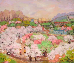 Paisaje urbano en flor