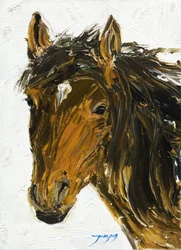 Retrato de un caballo con textura