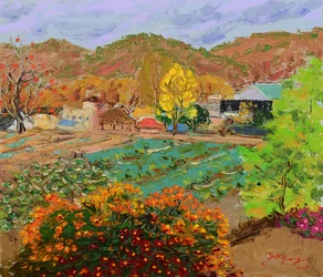 Un campo otoñal lleno de colorido