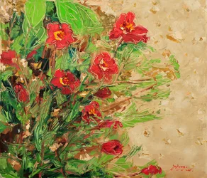 Flores de un rojo intenso