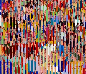 Multitud de rayas de colores vivos