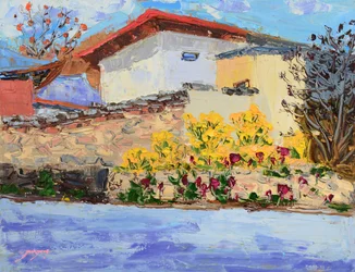 Un jardín rural lleno de vida