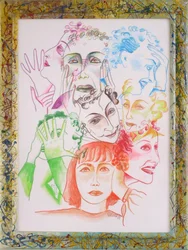 Edith Piaf II (Retrato/Collage)
