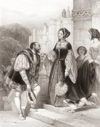 Rey Enrique VIII de Inglaterra con Ana Bolena