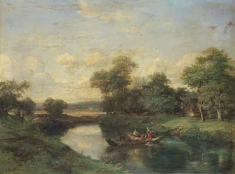 Paisaje al borde de un río
